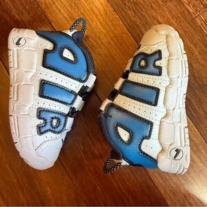 Nike Air More Uptempo 96 Toddler Blue and White AIR Shoes Size 5C